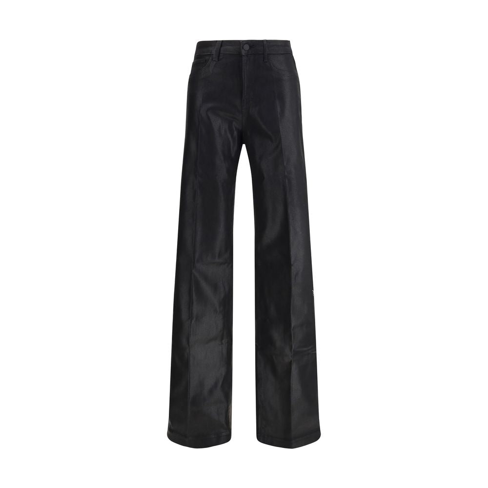 L'Agence Clayton Coated Wide Leg Jeans