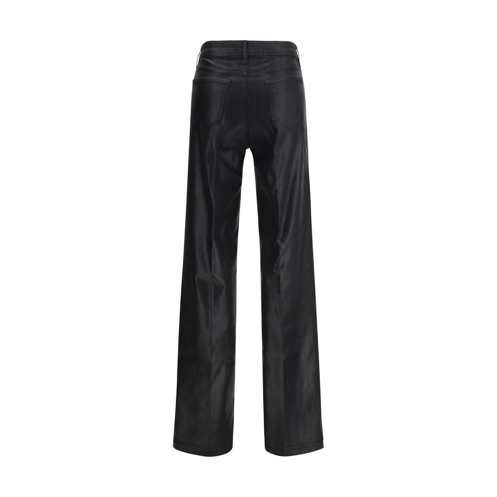 L'Agence Clayton Coated Wide Leg Jeans