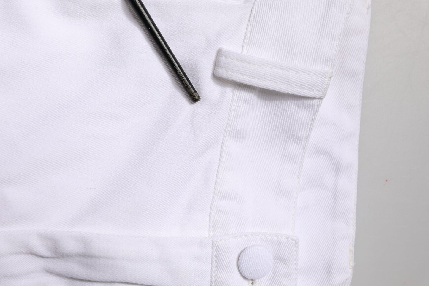 Dolce & Gabbana White Cotton Men Cargo Denim Trouser Jeans