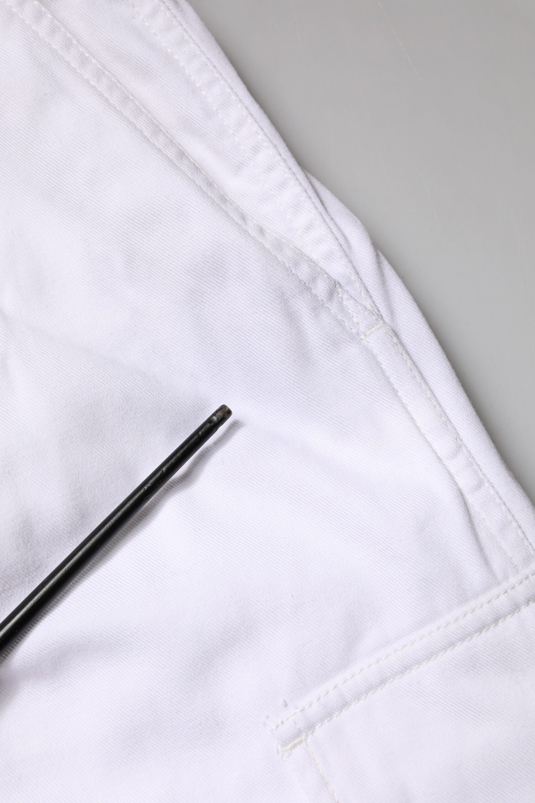 Dolce & Gabbana White Cotton Men Cargo Denim Trouser Jeans