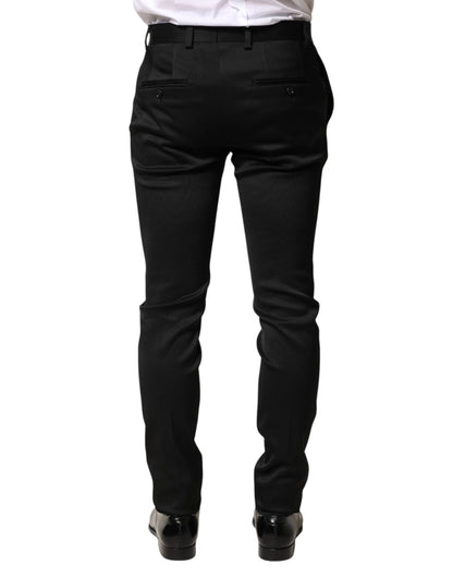Dolce & Gabbana Black Viscose Dress Formal Men Trousers