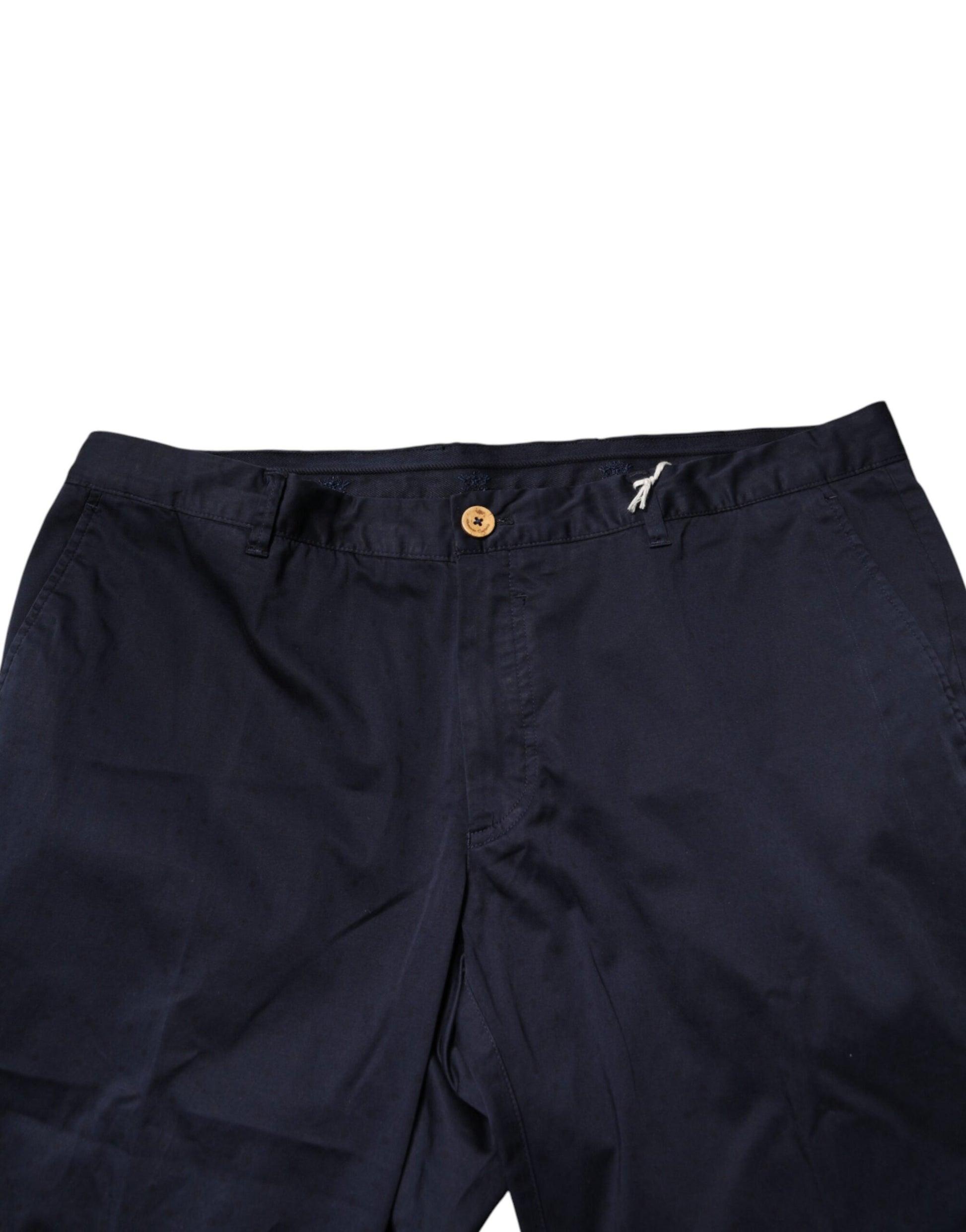 Domenico Tagliente Navy Blue Skinny Chino Mid Waist Men's Pants