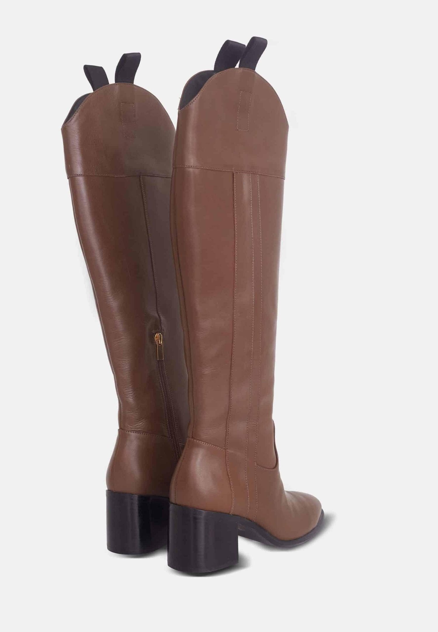 Mangará Atelier Brown Calf Leather Knee-High Boots
