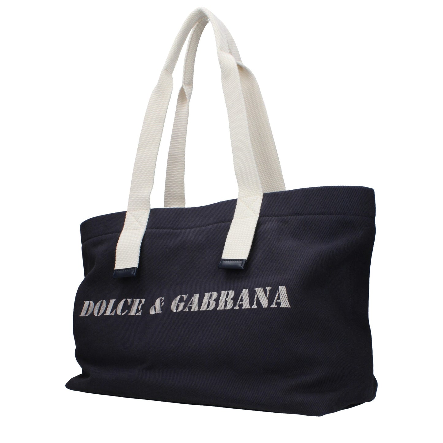 Dolce & Gabbana Blue Canvas Tote Bag