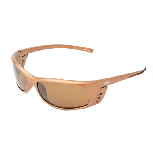 Fila Unisex Sunglasses – Brown Injected Frame, Mirrored Lenses