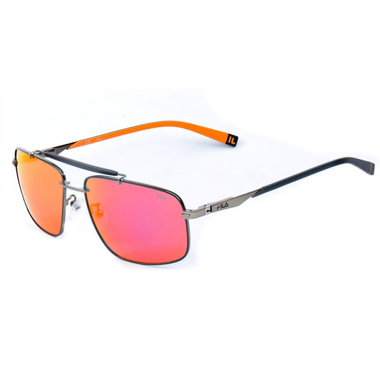 Fila Men's Sunglasses – Grey Metal Frame, 100% UV Protection