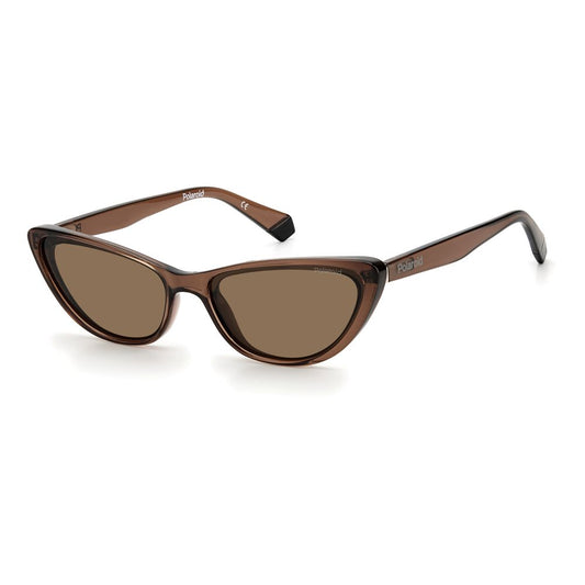 Polaroid Women’s Sunglasses – Brown Cat’s Eye Frame, Bronze Lenses