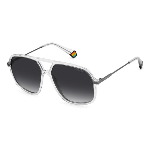 Polaroid Unisex Transparent Plastic Sunglasses - Modern Design