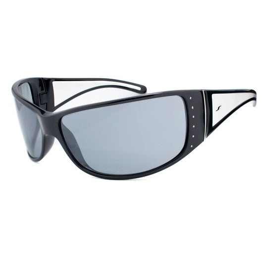 Sting Unisex Sunglasses – Black Acetate Frame, Blue Lenses