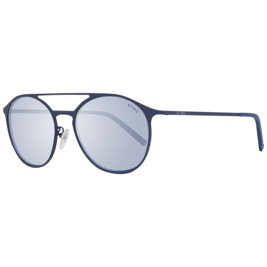 Sting Unisex Metal Sunglasses – Blue Mirrored Lenses