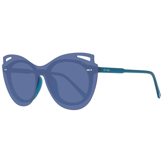 Sting Women’s Sunglasses – Blue Plastic Frame, Full UV Protection