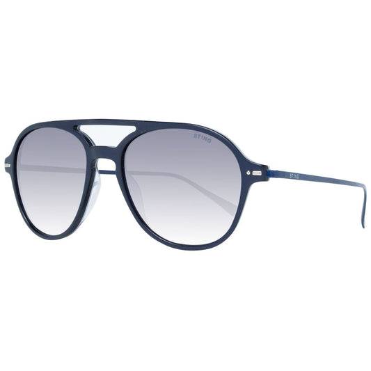 Sting Unisex Sunglasses – Blue Metal Frame, 53mm Lenses