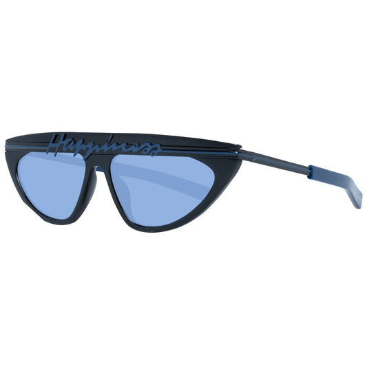 Sting Unisex Sunglasses – Black Plastic Frame, Mirrored Lenses
