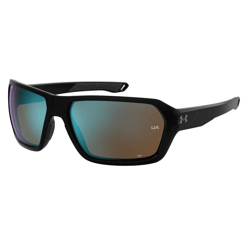 Under Armour Black Resin Sunglasses – Unisex, Black Frame, 64mm Lenses