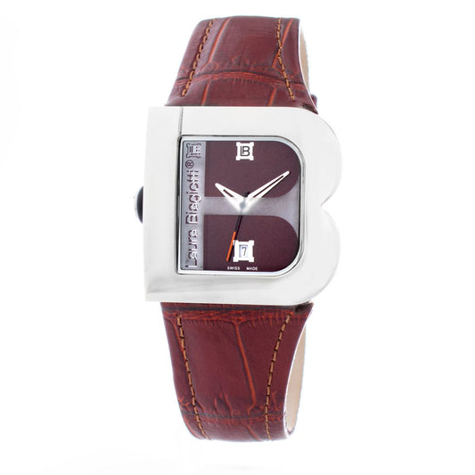 Laura Biagiotti Brown Leather Dress Watch - Elegance Redefined