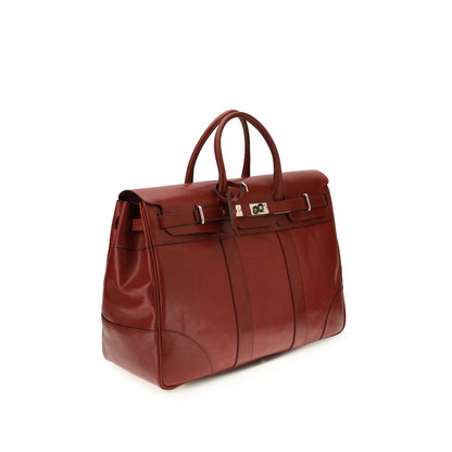 Brunello Cucinelli Bordeaux Calf Leather Country Travel Bag