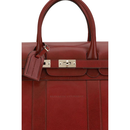Brunello Cucinelli Bordeaux Calf Leather Country Travel Bag