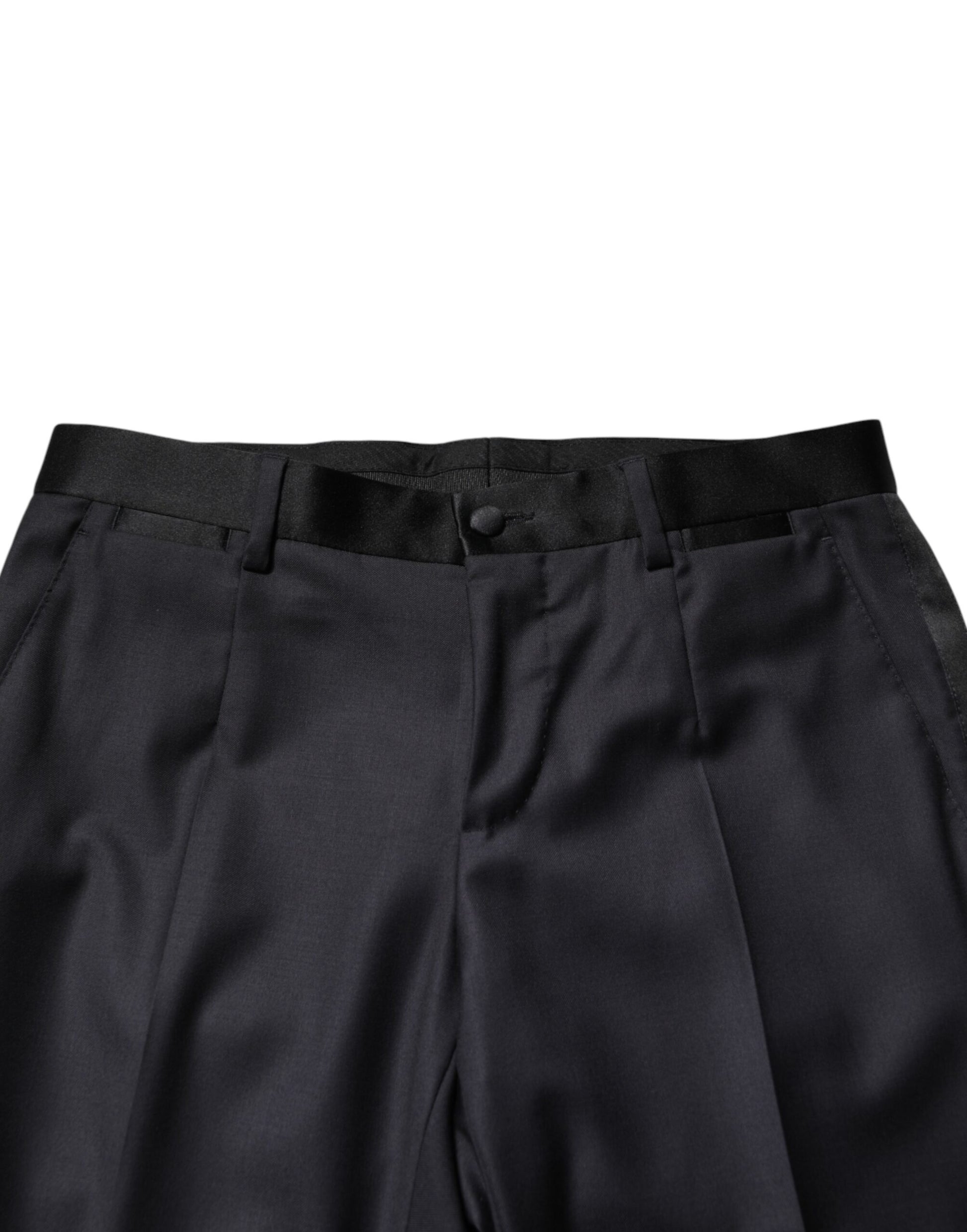 Dolce & Gabbana Black Wool Single Breasted 3 Piece Men Suit