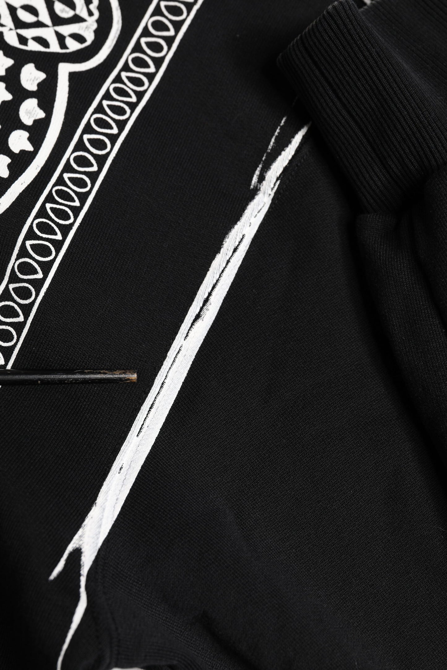 Dolce & Gabbana Black Bandana Hooded Men Sweatshirt Sweater