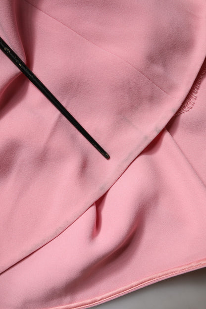 Dolce & Gabbana Pink Crystal Sheath Mermaid LongGown Dress