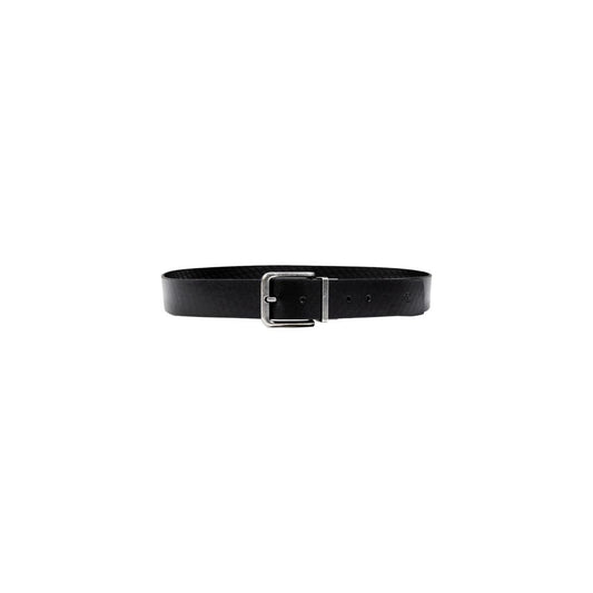 Calvin Klein Black Leather Belt - Classic Casual Reversible 35MM