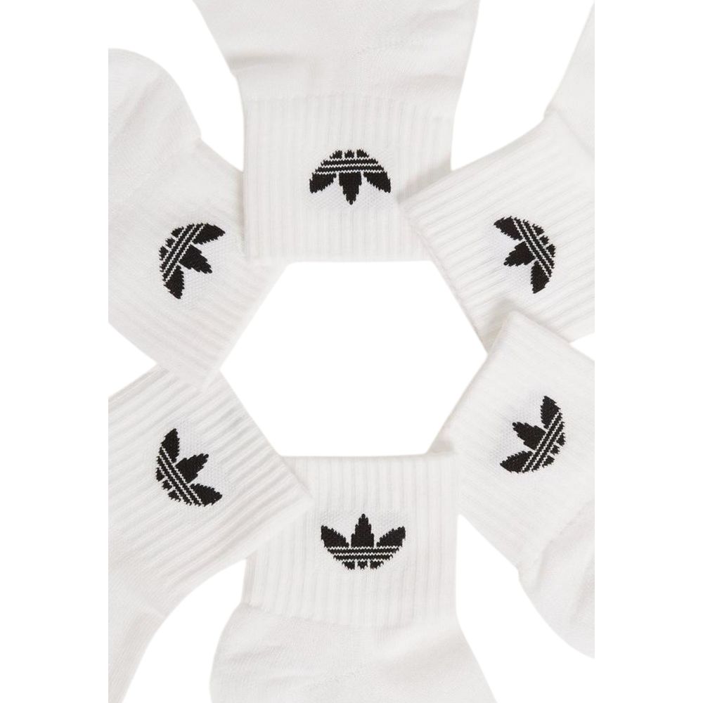 Adidas Originals White Cotton Socks - 6 Pairs