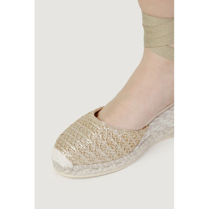 ROY RAFIA ESPADRILLES PLATINO Gray Cotton High Heel Pumps