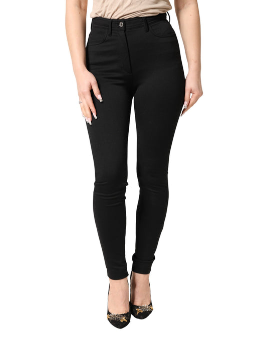Dolce & Gabbana Black Stretch Skinny High Waist Pants