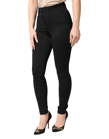 Dolce & Gabbana Black Stretch Skinny High Waist Pants
