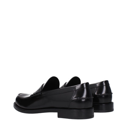 Givenchy Black Leather Slip-On Loafers