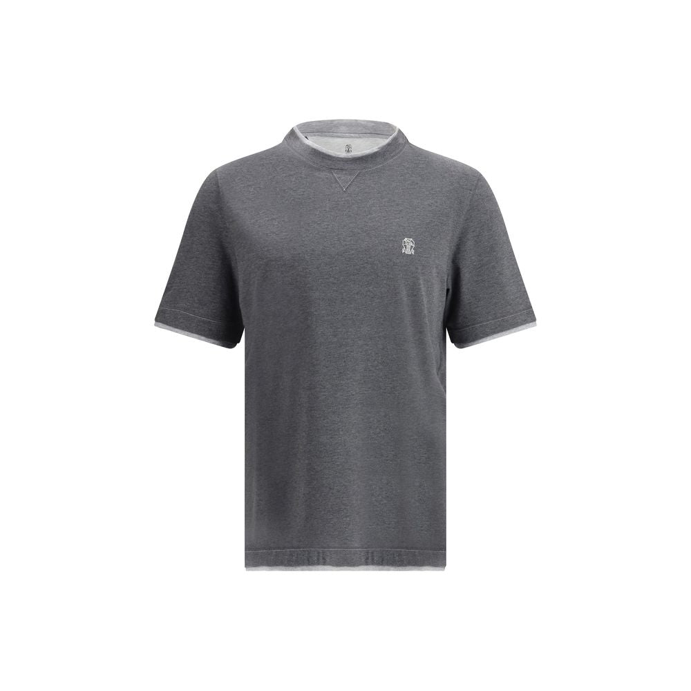 Brunello Cucinelli Gray Cotton Sportswear T-shirt
