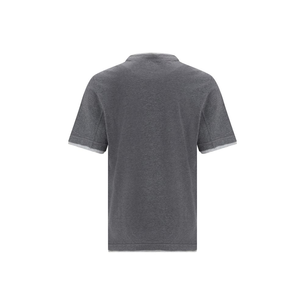 Brunello Cucinelli Gray Cotton Sportswear T-shirt
