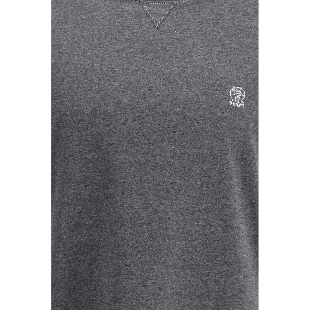Brunello Cucinelli Gray Cotton Sportswear T-shirt