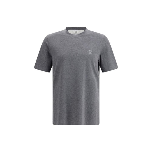 Brunello Cucinelli Gray Cotton T-Shirt for Effortless Elegance