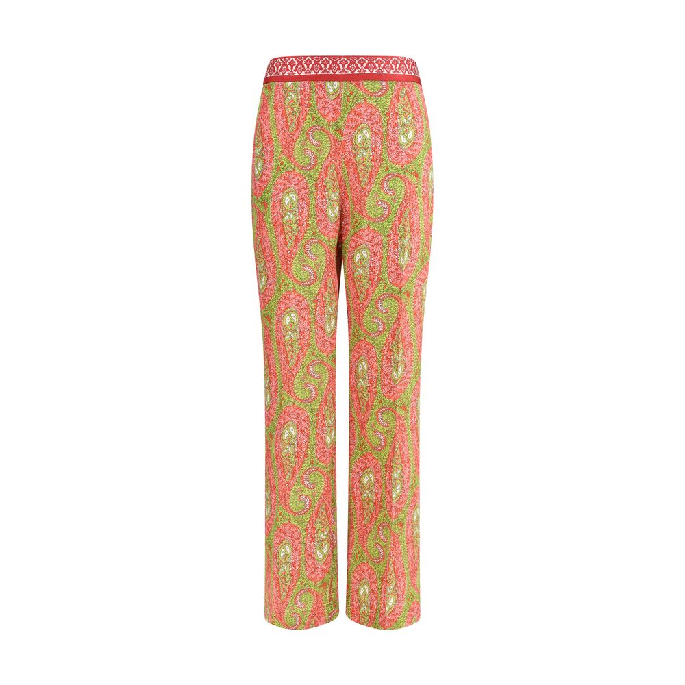 Etro Multicolor Polyester Bootcut Trousers