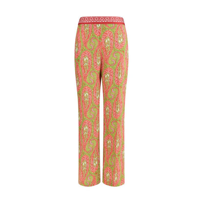 Etro Multicolor Polyester Bootcut Trousers