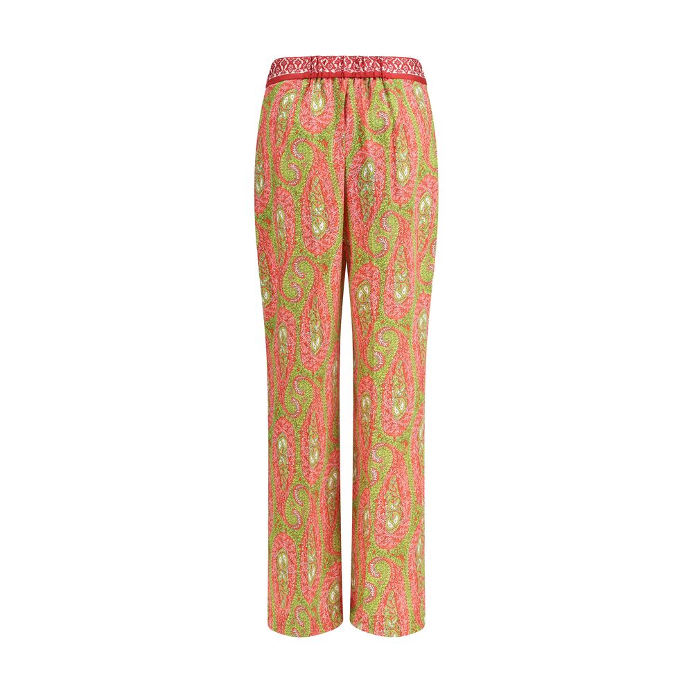 Etro Multicolor Polyester Bootcut Trousers
