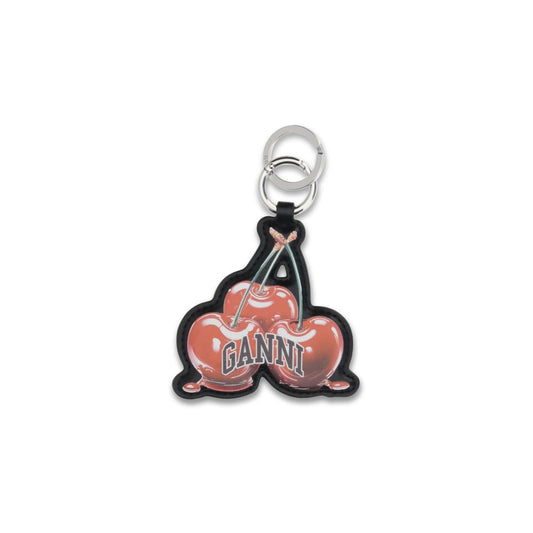 Ganni Multicolor Recycled Leather Cherry Keychain
