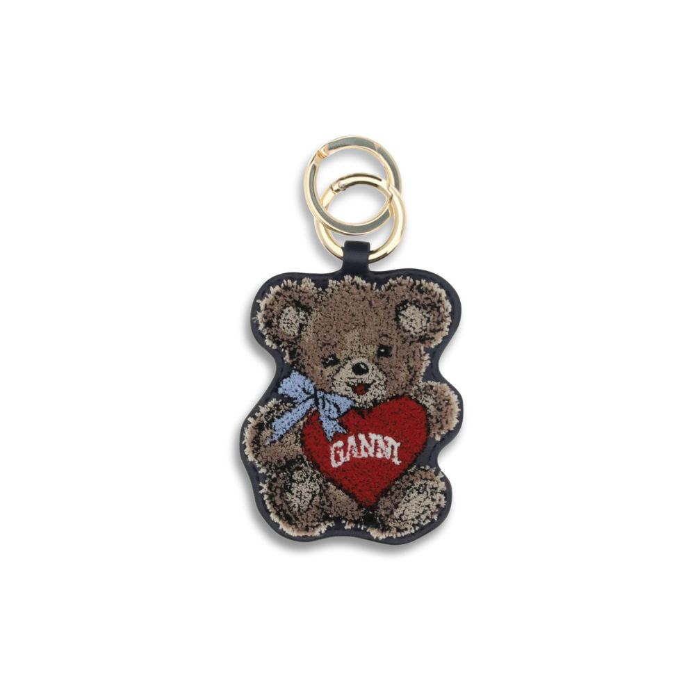 Ganni Multicolor Polyamide Teddy Bear Keychain