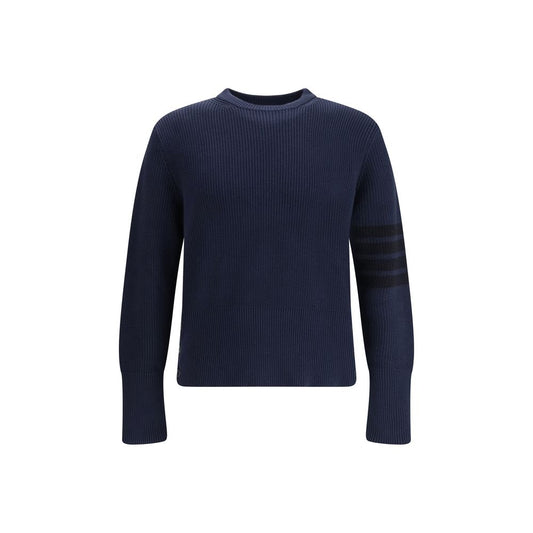 Thom Browne Blue Cotton 4-Bar Sweatshirt