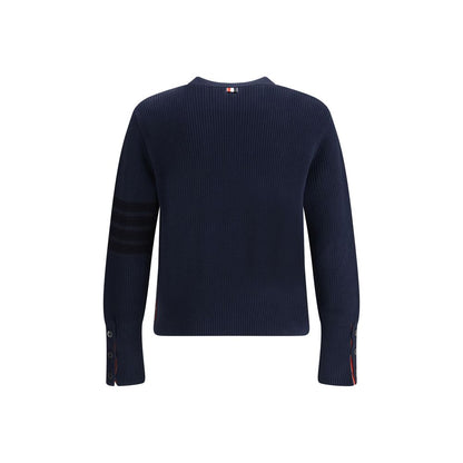 Thom Browne Blue Cotton 4-Bar Sweatshirt
