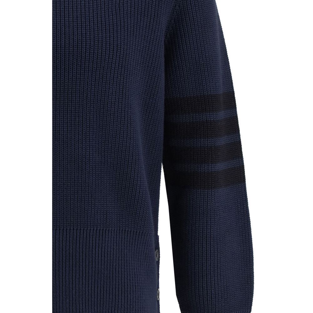 Thom Browne Blue Cotton 4-Bar Sweatshirt