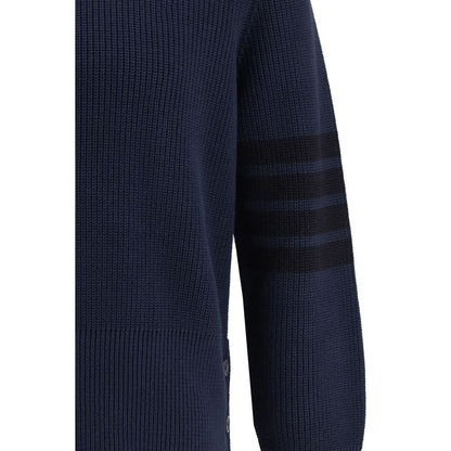Thom Browne Blue Cotton 4-Bar Sweatshirt