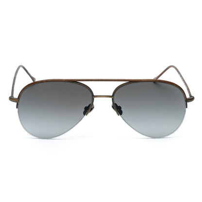 Belstaff Men's Sunglasses – Brown Titanium Frame with Grey Lenses