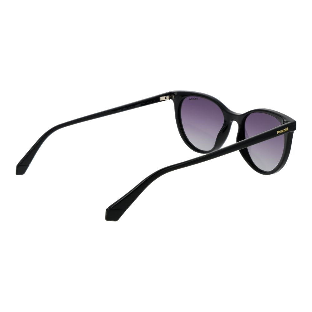 Polaroid Women’s Sunglasses – Black Cat Eye Frame, Purple Gradient Lenses