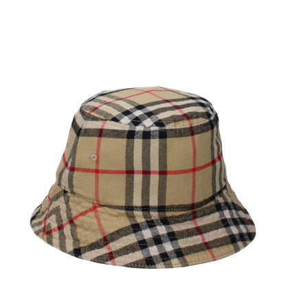 Burberry Check Beige Cotton Bucket Hat
