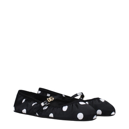 Dolce & Gabbana Black & White Polka Dot Ballet Flats