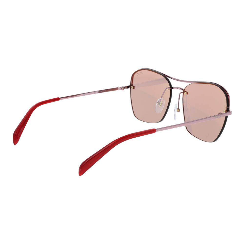 Emilio Pucci Women’s Sunglasses – Rose Gold Metal Frame, Mirrored Lenses