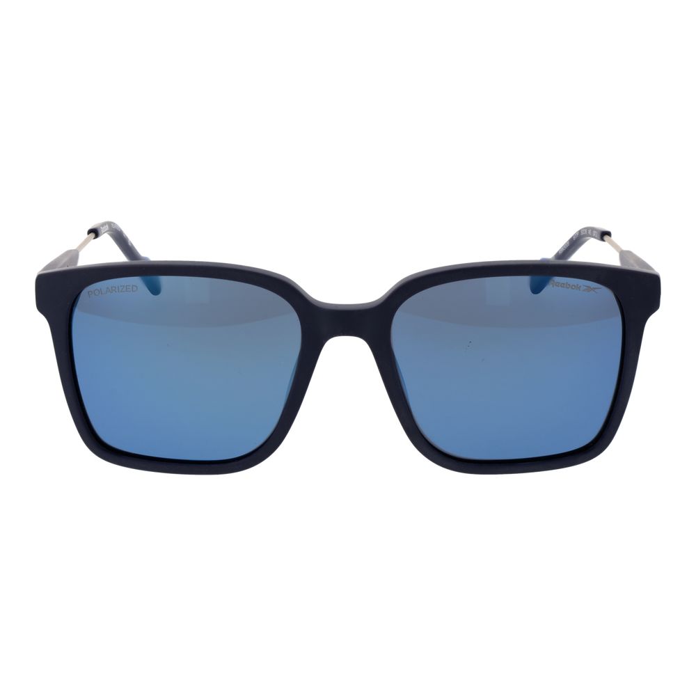 Reebok Men’s Sunglasses – Blue Plastic Frame, Grey Mirrored Lenses