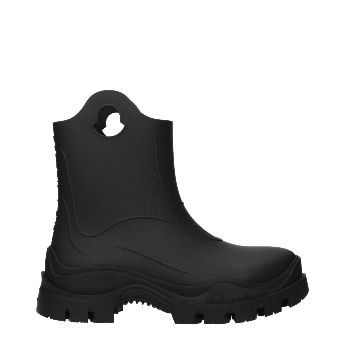 Moncler Black Misty Rubber Rain Boots